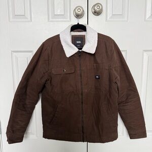 Vans Drill Chore Coat Sherpa Jacket Brown Medium Men’s